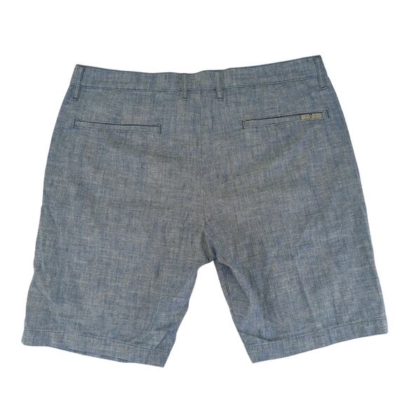 7 For All Mankind 100% Cotton Chino Shorts Men's Size 36 Chambray - Picture 2 of 4